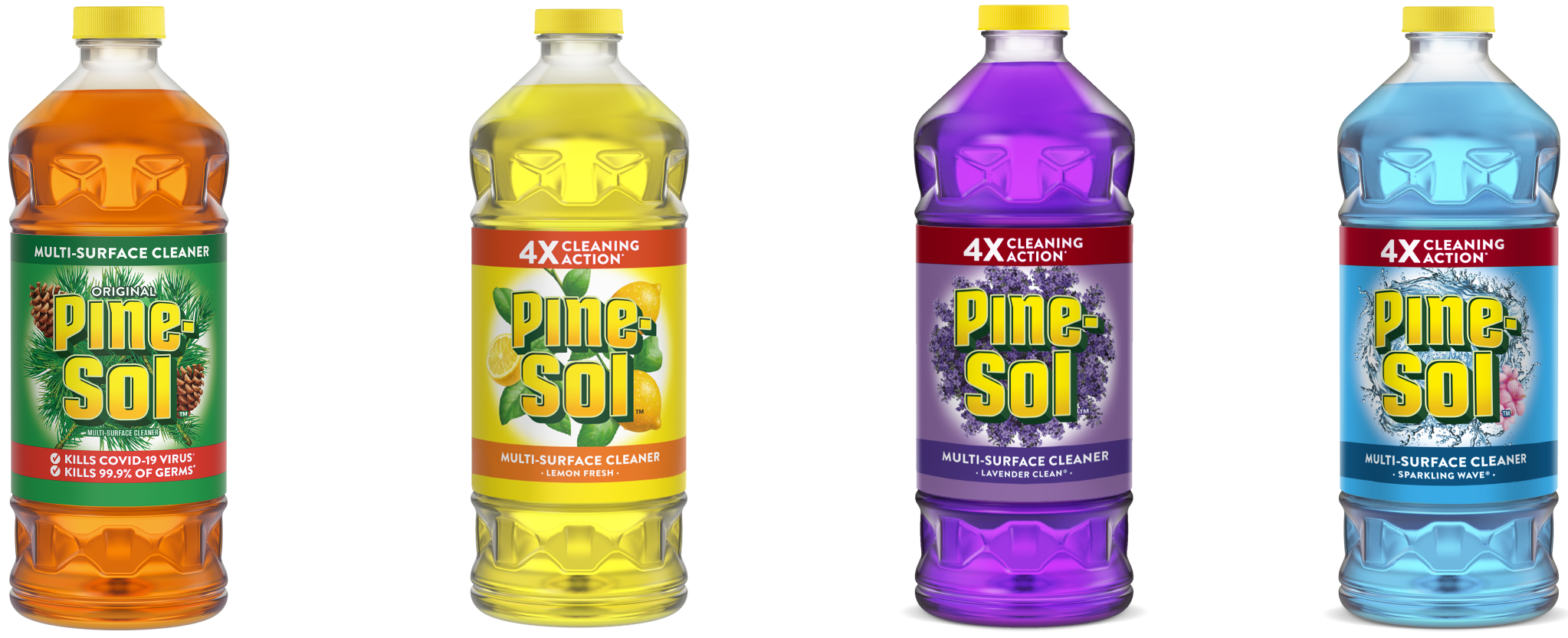 All Pine-Sol Product Bottles